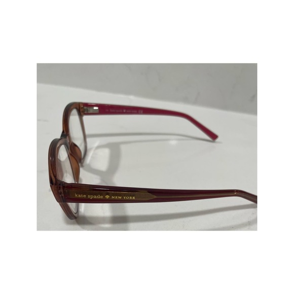 Kate Spade Pink Clear Glasses Cat Eye *FRAME ONLY* Reading Sunglasses Chic - Picture 3 of 8